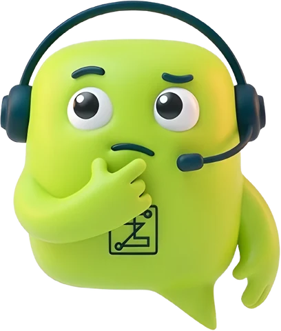 Zeni, la mascota, pensando